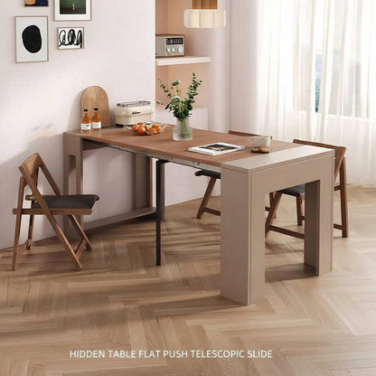 AOLISHENG Concealed Multi-Section Drawer Slides for Extending Dining Table, Full Extension Side Mount Hidden Rail (Aluminum Alloy / Cold-Rolled Steel)