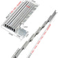 AOLISHENG Concealed Multi-Section Drawer Slides for Extending Dining Table, Full Extension Side Mount Hidden Rail (Aluminum Alloy / Cold-Rolled Steel)