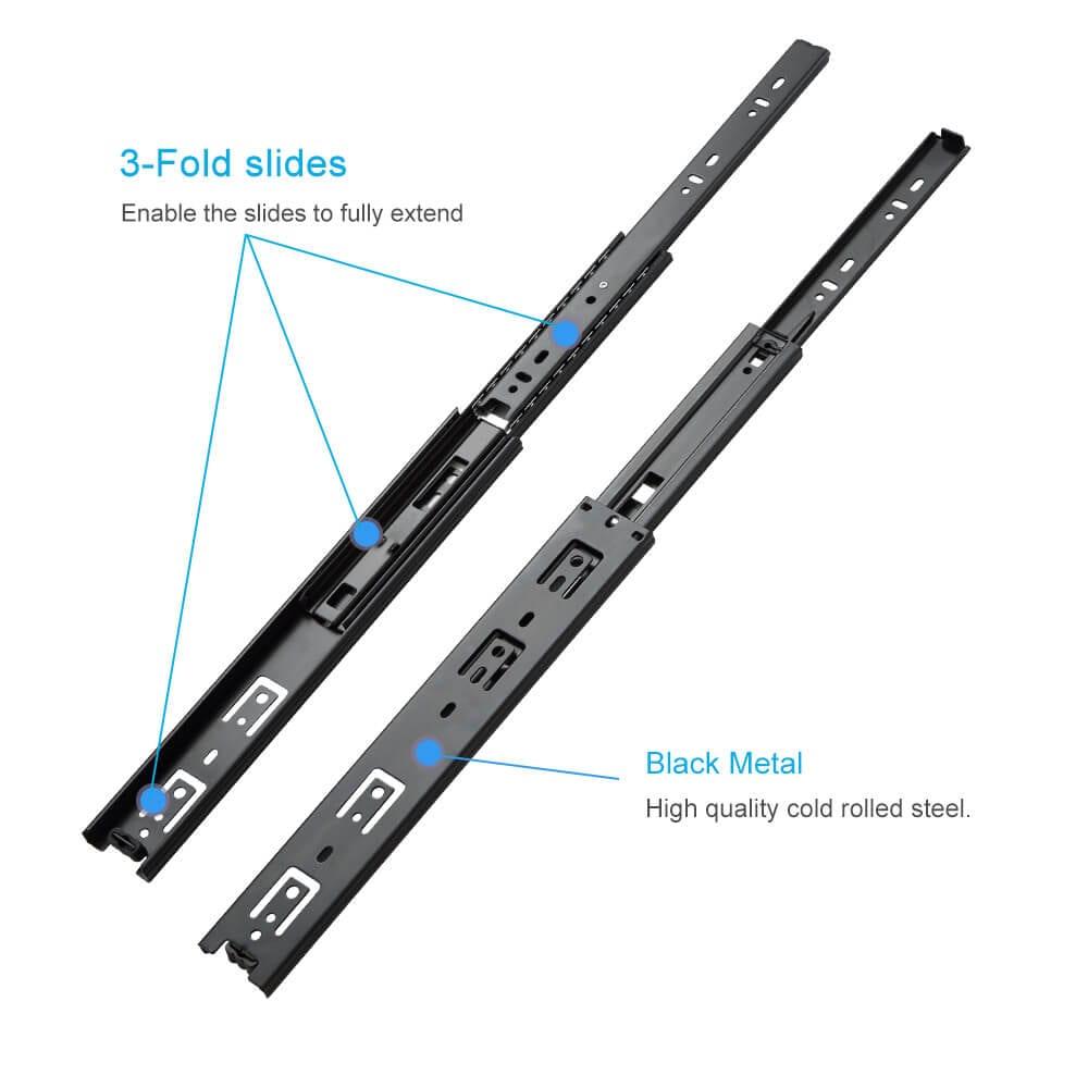 Full Extension Ball Bearing Drawer Slides Rails