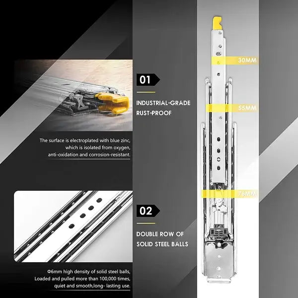 Heavy Duty Drawer Runners With Lock