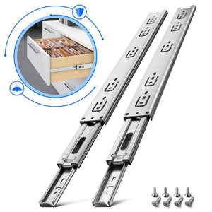 AOLISHENG Stainless Steel Ball Bearing Drawer Runners U1245, 1 Pair